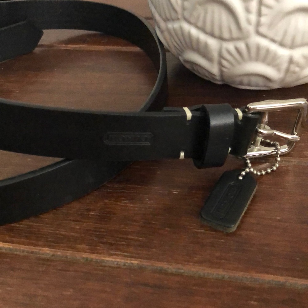 Coach black leather belt size M